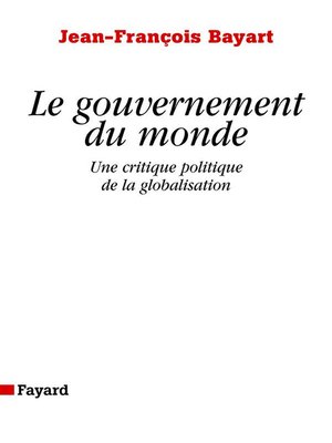 cover image of Le gouvernement du monde